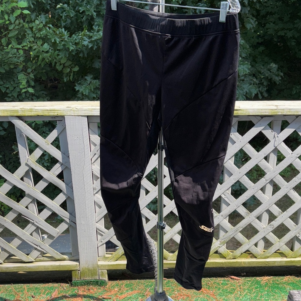 Swix Black Athletic Pants with Logo